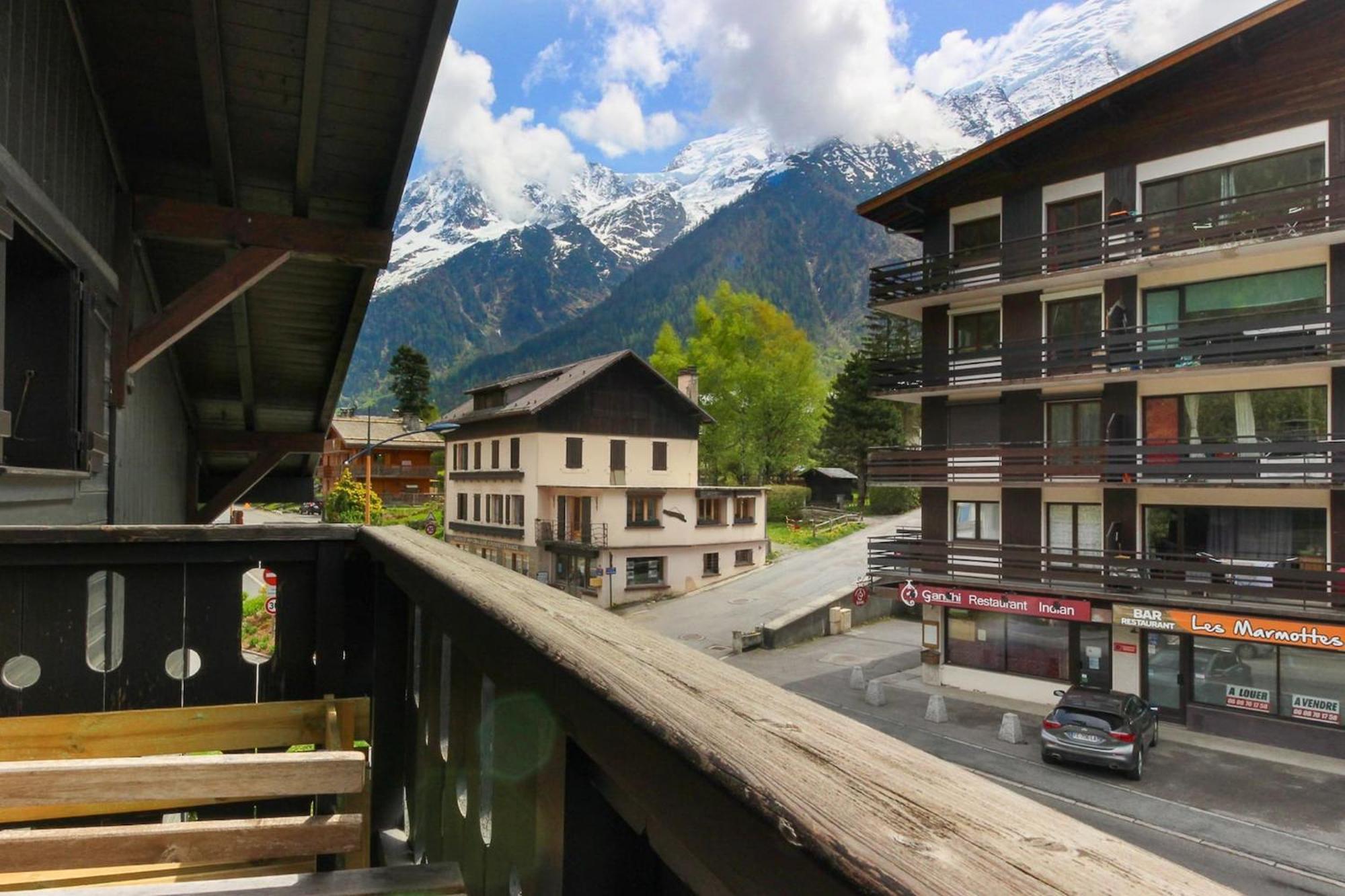 Les Dryades - Renove - Balcon Avec Vue Mt Blanc Les Houches Bagian luar foto